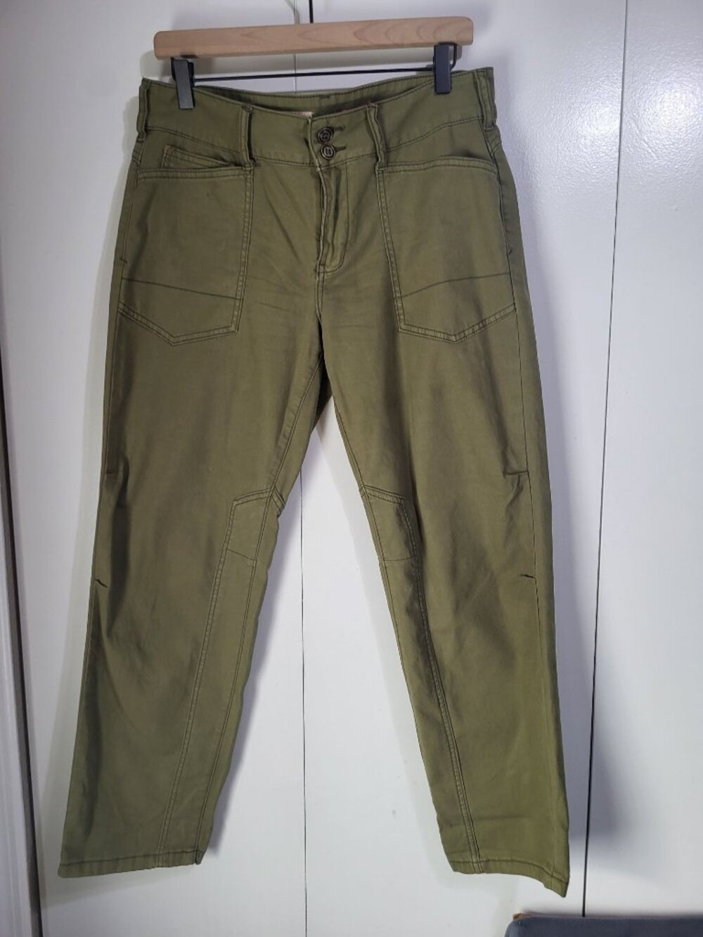 Pilcro Womens SZ 29 The Wanderer Anthropologie Low Rise Trouser Pants Green - Picture 1 of 12